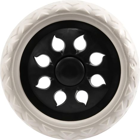 Noir Blanc Noyau Plastique Mousse Chariot pour Achats Roulettes Panier Roue (1/5)