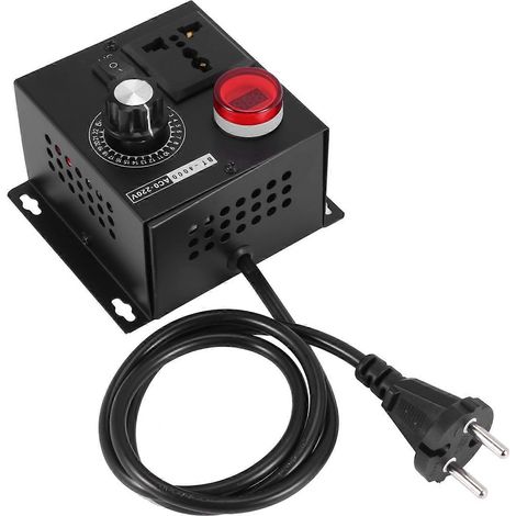 Régulateur de tension électronique 3 AC220V 4000W SC, moteur de température, contrôleur de vitesse de ventilateur, variateur, outil électrique, prise standard européenne. (1/5)