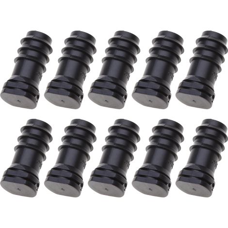 Bouchon d'extrémité pour tuyau d'arrosage (lot de 10) – Embout pour tuyau d'irrigation goutte-à-goutte – Raccord de tuyauterie – Accessoire d'arrosage de jardin (17 x 33 x 15 mm) (1/4)