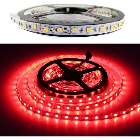 Striscia Led Rosso 5050 Smd Luce Rossa Strip 5mt Illuminazione Casa Bar Negozio (1/2)