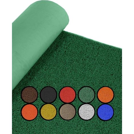 JARDIN202 - Felpudo de Rizos PVC Vinílico Gran resistencia y calidad Perfecto para entradas y recepciones 1,22 x 5 m (Verde sin base)