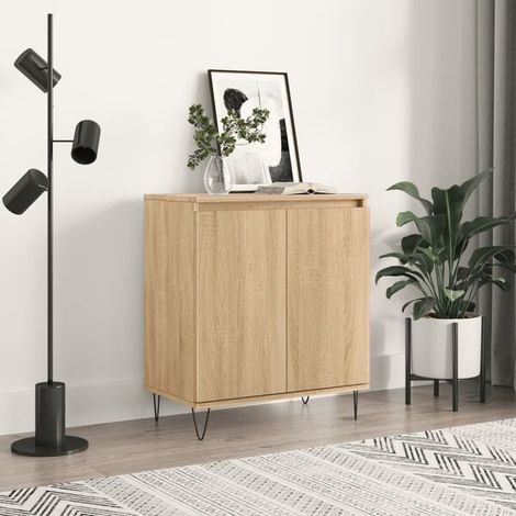 Buffet de Rangement Chêne sonoma 60x35x70 cm Bois d'Ingénierie, Design Moderne, pour salon et salle à manger (1/5)