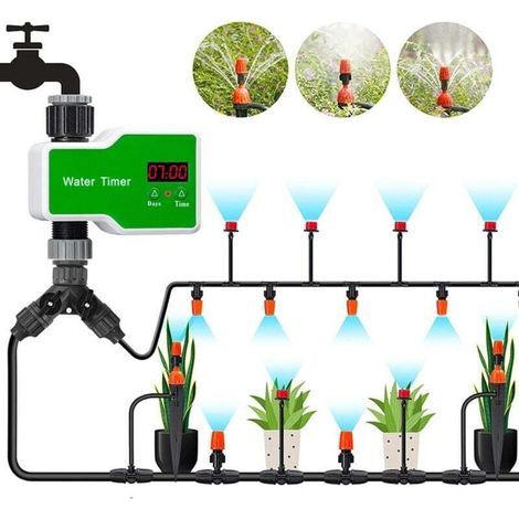 Automatic Drip Irrigation System, Indoor Irrigation Kit - Adjustable Water Volume for Vacations, Supports up to 20 Pots (1/4)