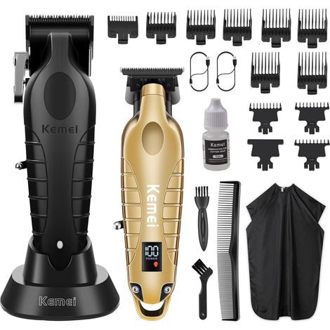 Tondeuse à cheveux sans fil pour homme avec écran LED, 11 peignes de guidage (1/5)