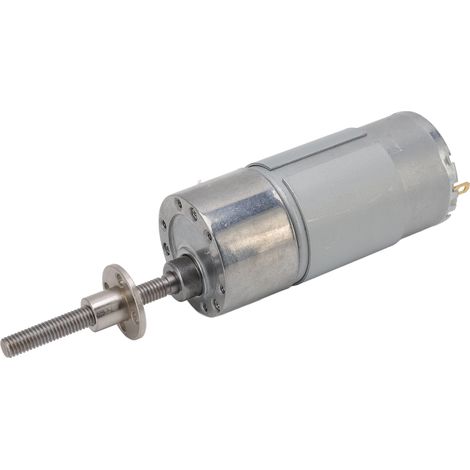 Moteur électrique 12V DC à engrenages métalliques, boîtier aluminium, 600 tours/min, rotation réversible, fixation par bride M6 (1/4)