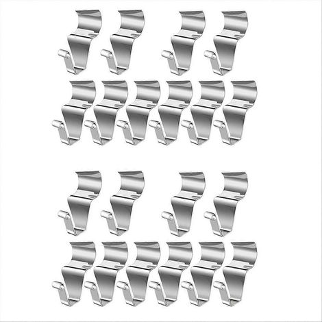 Lot de 20 crochets en acier inoxydable pour revêtements de vinyle haute résistance (1/5)
