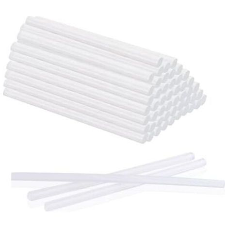 Lot de 53 bâtons de colle thermofusible, Ø 7 mm x 190 mm, bâtons de colle thermofusible, bâtonnets de colle thermofusible, transparents, pour pistolets à colle, bricolage, réparation et décoration
