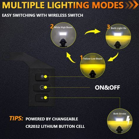 Zoternen Kit de faisceau de câblage de moto, 300W 16 AWG Spotlight du kit de connecteur imperméable AWG (1/5)