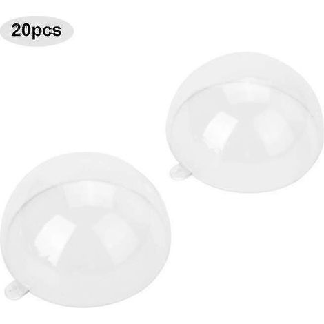 Boules transparentes de 10 cm à remplir, décorations pour Noël, Pâques, anniversaires, boules en plastique, lot de 20 (LS008) (1/4)