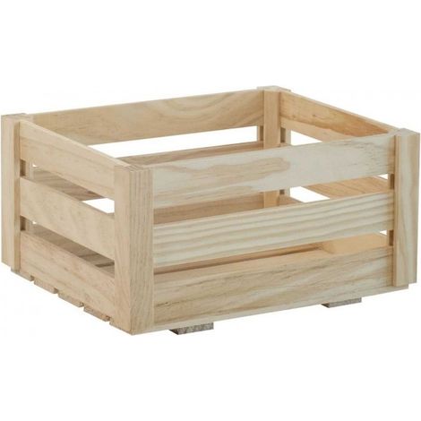 Caisse en Bois à Lattes - 46X25XH31 cm - Matériel CHR Pro
