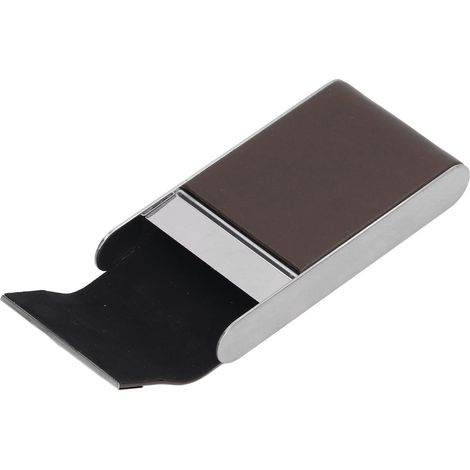Étui à cigarettes en acier inoxydable, boîte à tabac portable pour hommes et femmes, couleur café (1/5)