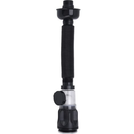 Tuyau d'évacuation lavabo simple, drain intégré pour évier de buanderie, flexible multifonction à ressort. (1/5)