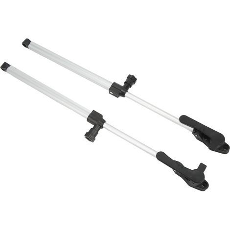 Tringle télescopique aluminium 310-435mm pour VR, 2 pièces, support fenêtre caravane camping-car, réglable robuste (1/5)
