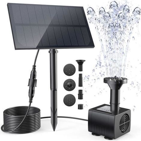Solar Water Fountain with Stake Water Pump Kit for Outdoor Bird Bath Pond Swimming Pool Garden Aquariu Upgraded version (1/4)