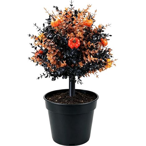 Künstliche Blumen mit Pfählen, UV-beständig, Kürbis-Augapfel Künstliche Halloween-Blumen-Dekoration für Balkon, Hof, Terrasse, Garten, Weg, Fensterbank, Blumentopf (1/5)