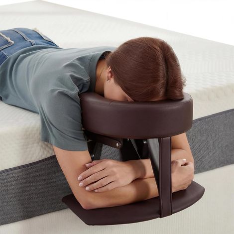 Matelas de massage, appuie-tête de massage à 180° pour lit avec support pour coussin de visage, surmatelas de massage avec accoudoir et sac de rangement, pour matelas d'une épaisseur de 14 à 45 cm (1/5)