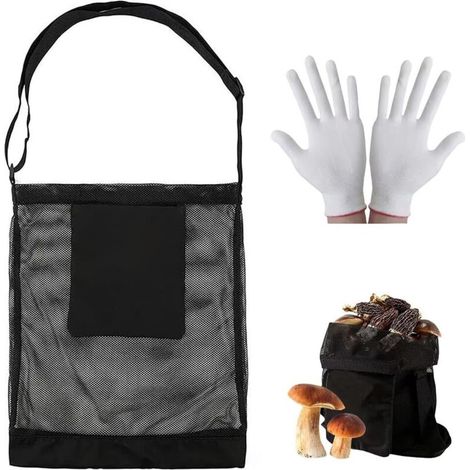 Mushroom collecting bag, foldable backpack, mushroom picking backpack, fruit picking bag, breathable mesh bag with large capacity for DIY projects (1/5)