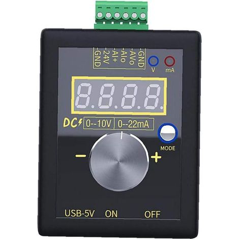 Générateur De Signaux 0-10v / 0-4-20ma Courant Tension Simulation Générateur De Signaux Portable Intégré Batterie Au Lithium Pour Panneau Plc Debugging Noir Outils Vie Pratique (1/5)