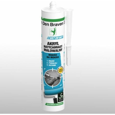 Peinture acrylique DEN braven, applicable instantanément mouillé sur mouillé, 300 ml (1/2)