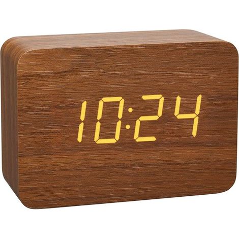 Sveglia digitale - Sveglia digitale in legno - Display a LED con 3 allarmi - 1 - Camera da letto