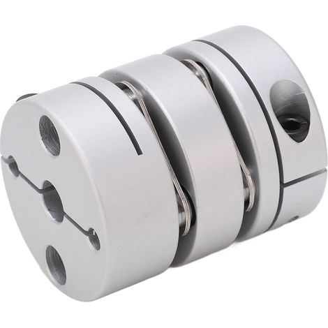 Accouplement double pour arbre moteur, moyeu en alliage d'aluminium de 40 mm de diamètre extérieur, disque en acier inoxydable, accouplement d'arbre à double diaphragme (1/5)