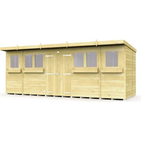 18 x 8 Pent Summer Shed