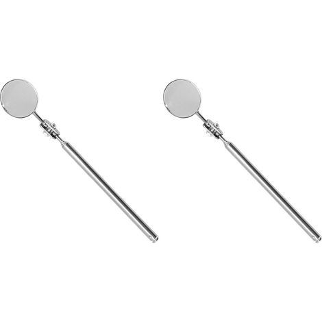 2 specchietti retrovisori universali per ispezione e manutenzione di veicoli a motore, pieghevoli e telescopici, con riflettore da 50 mm