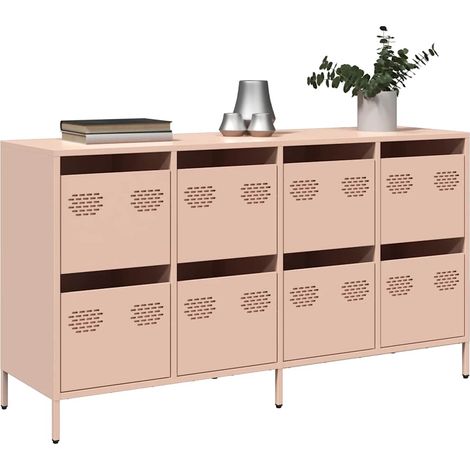 Sideboard Rosa 135x39x73,5 cm Kaltgewalzter Stahl