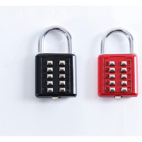 Sollbry 2 Pièces 5-Digit Cadenas à Combinaison,Bouton Combinaison Cadenas De Sécurité,Cadenas Antirouille,Cadenas En Alliage De Zinc,pour Écoles,Casiers De Gym,Garages,Portes,Armoires à Boucles Etcasi (1/3)