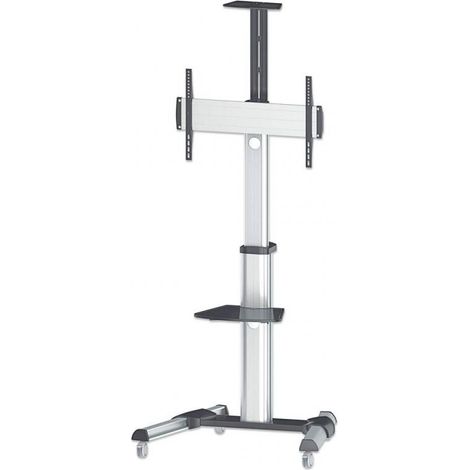Meuble TV Manhattan, au sol, type chariot, aluminium, avec inclinaison, écrans plats de 37" à 70" maximum 50 kg (1/5)