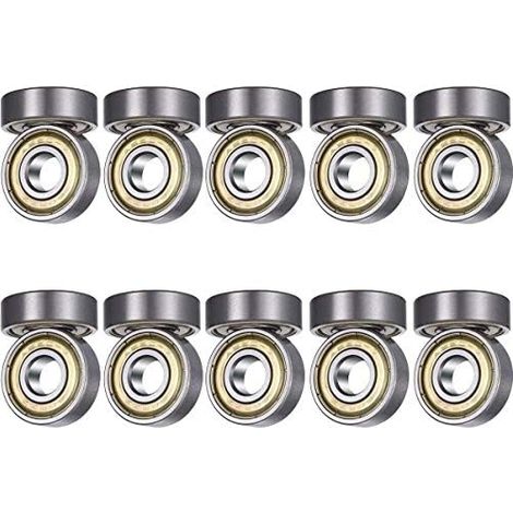 608ZZ Ball Bearings, 20 Pieces Speed Bearings Quality Ball Bearings for Inline Skateboard, Longboard, Waveboard, ABEC 7, 608 ZZ Metal Double Shielded Miniature Deep Groove, 8 x22x 7mm (1/5)