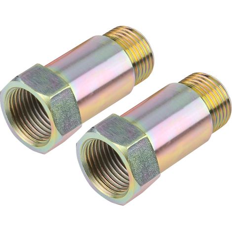 2 Pièces Adaptateur Prolongateur Extension Entretoise Raccord Sonde Lambda O2 M181.5 45 mm Jaune (1/5)