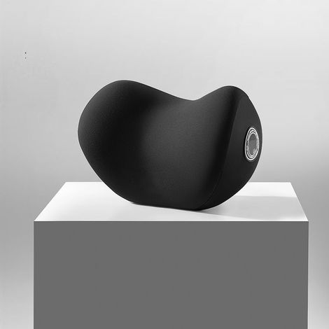 Coussin de nuque pour siège auto, confortable et respirant, en mousse à mémoire de forme, housse amovible,161811cm,Deux pièces, Noir (1/4)