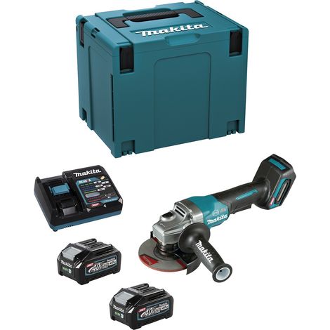 Makita GA013GM201 Smerigliatrice angolare a batteria Ø 125 mm 40 V / 2x 4,0 Ah batteria + caricabatterie in Makpac (1/5)