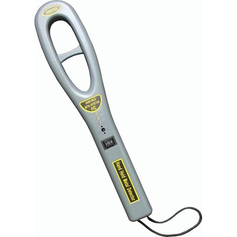 Detector de metales portátil para controles de seguridad, que detecta monedas y clavos. Inspección de seguridad realizada por personal cualificado. (1/5)