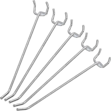 50 crochets pour panneau perforé de 15 cm (6 pouces), assortiment de crochets et accessoires de rangement (1/4)
