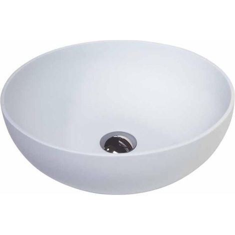 MOSAVIT ALBA Lavabo Sobre Encimera De Solid Surface Blanco - ref: MSV-ALBAW