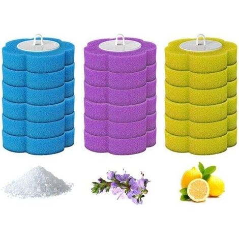 Lot de 18 têtes de brosse de toilette jetables de rechange pour brosse de toilette à 3 couches pour lavabo de salle de bain (1/4)