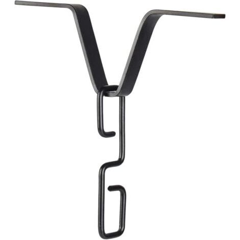 BUNTHAUS Adaptateur de chaîne de Pluie pour gouttières  Adaptateur de chaîne de Pluie en Forme de V Noir avec Crochet en Forme de S,Clips de chaîne durables Noirs pour Toute gouttière de Taille