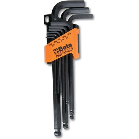 Beta-tools Modelo extra corto 110° Llaves hexagonales negras