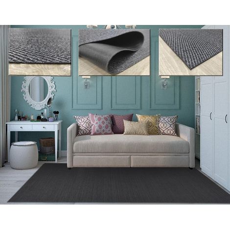 Tapis Vinyle Tressé pour Salon et Cuisine - Lavable, Extérieur, Couloir (1/5)