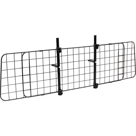 Wiltec – Grille de voiture pour chien réglable 118-129 cm – Structure en fer – Montage sans perçage – Séparation sécurisée pour transport