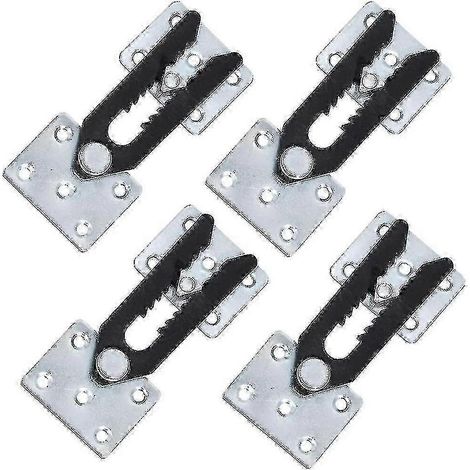 Connecteur pour canapé d'angle, 4 pièces de connecteurs métalliques à pression de type crocodile (1/4)