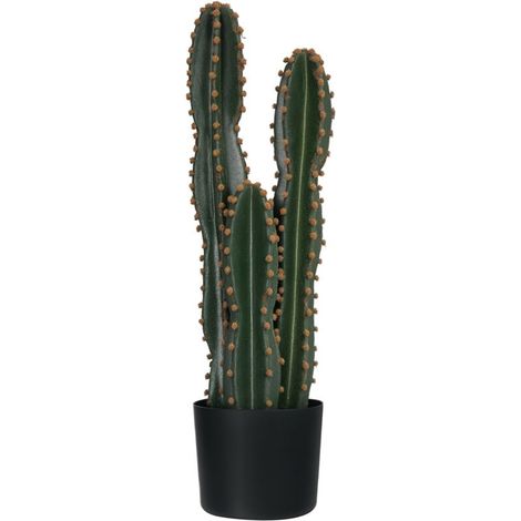 Cactus artificiel réaliste grande taille 60 cm, plante artificielle verte Ø 17 x H60, décoration intérieure extérieure sans entretien, fausse plante design moderne.