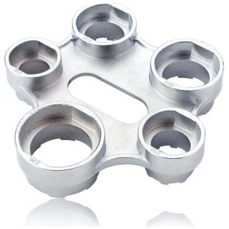 10 Tailles de Clé à Barboteuse pour Robinet,Clé de Montage pour Aérateur, Aérateur Buse Mélangeuse Aérateur,Chromée Clé de Mousseur Robinet M24,Outil Polyvalent pour l\\'Ajustement du D (1/4)