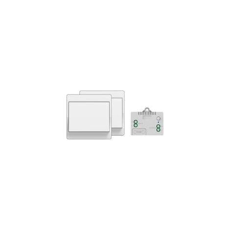 Interrupteur sans fil autoalimenté, sans pile, télécommande sans fil pour les lumières et appareils électriques, étanche et sûr, pouvant être installé directement dans une salle de bain, etc. (1 To 2) (1/5)