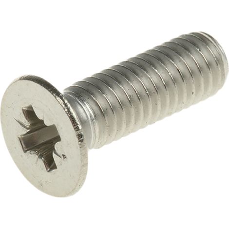 Vis à métaux RS PRO M5 à tête Fraisée Pozidriv en Acier Inoxydable, 16mm ( Prix pour Sachet de 100 )