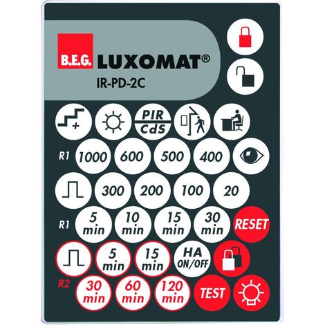IR-PD-2C télécommande à infrarouge pour PD maître 2 canaux LUXOMAT 92475 (1/2)