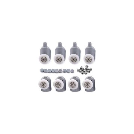 Roulettes pour portes de douche, diamètre de roue de 23 mm, haut et bas (1/5)