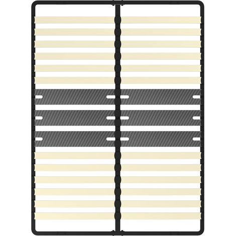Dewinner – Sommier à lattes 160x200cm – 2 x 15 lattes en peuplier – Pied réglable 25-27 cm – Construction acier renforcé – Montage facile sans outils